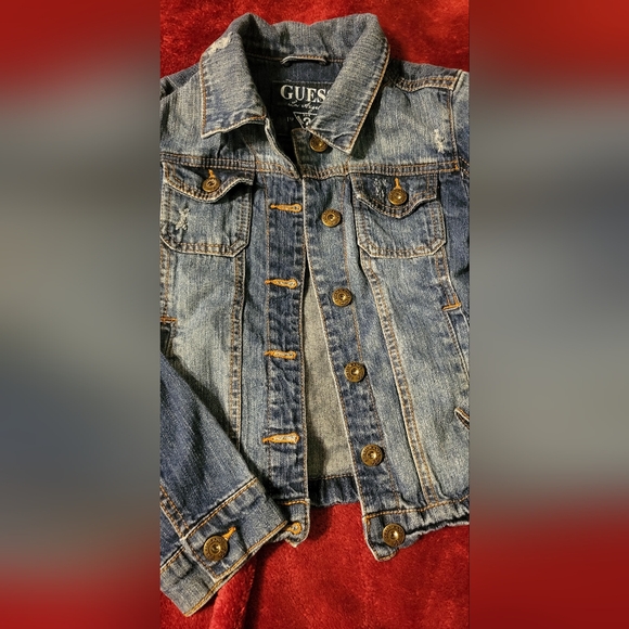 Girls GUESS Denim Jean Jacket, Size 10/12 - Picture 2 of 6